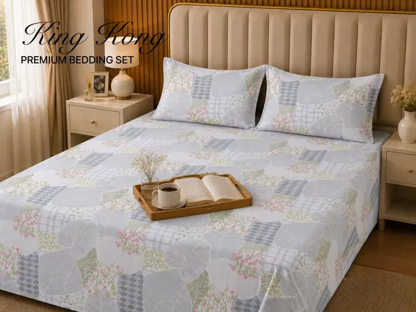 Pastel_Floral_Patchwork_King_Size_Flat_Bedsheet