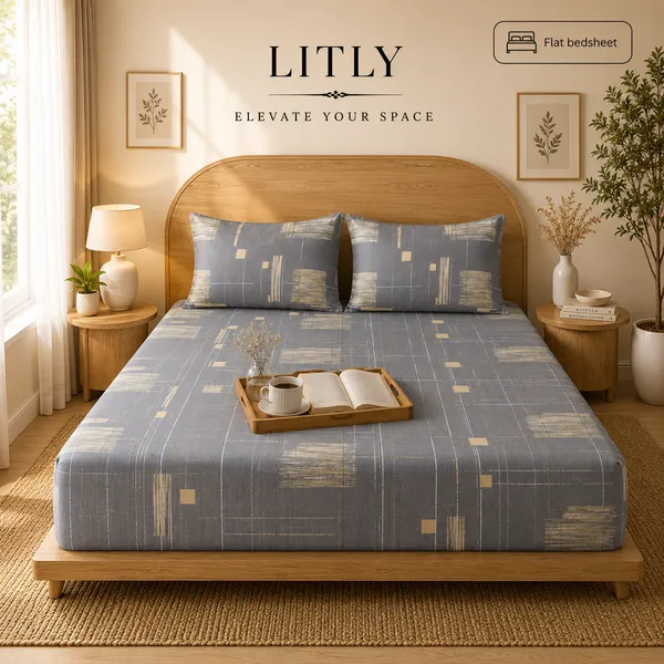 Grey_Modern_Geometric_Flat_Bedsheet_Set