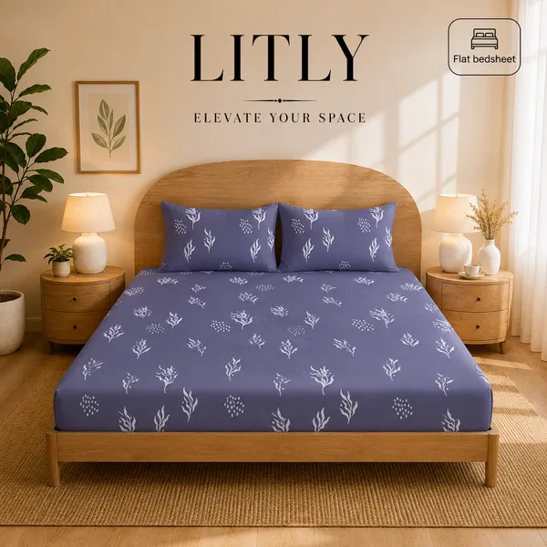 Blue_Botanical_Print_Flat_Bedsheet