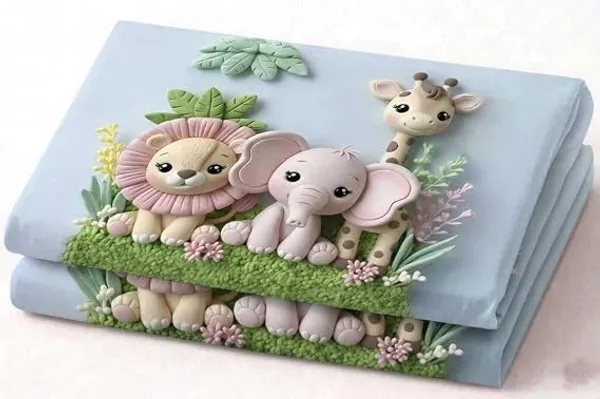 Blue_Jungle_Animal_3D_Print_King_Size_Bedsheet_Set