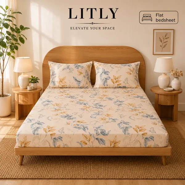 Premium_Cotton_Classic_Floral_Print_Elastic_Fitted_King_Bedsheet_with_2_Pillow_Covers_&_360_Degree_Elasticated