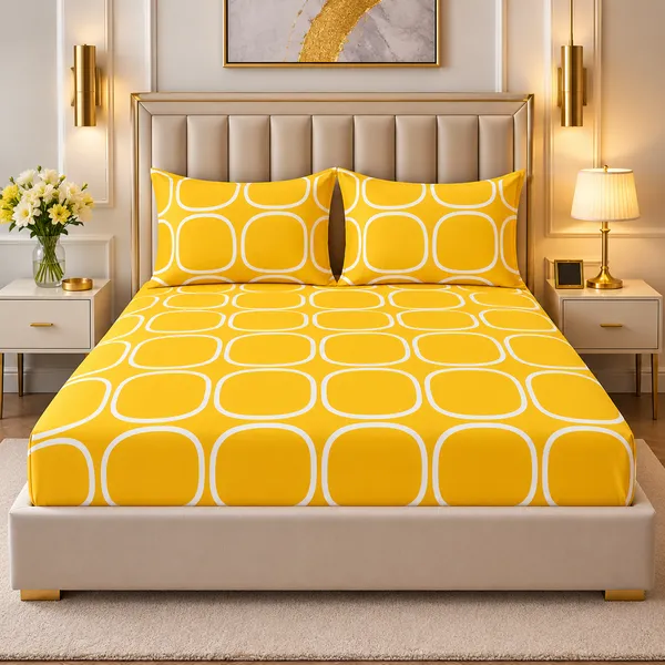 Premium_Cotton_Yellow_Egg_Print_Elastic_Fitted_King_Bedsheet_with_2_Pillow_Covers_(72x78_Upto_8_Inches)_&_360_Degree_Elasticated