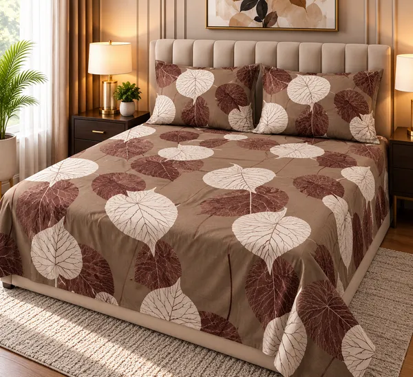 220_TC_Cotton_Blend_Bedsheet_|_Double_Size_Flat_Bedsheet_|_2_Pillow_Covers