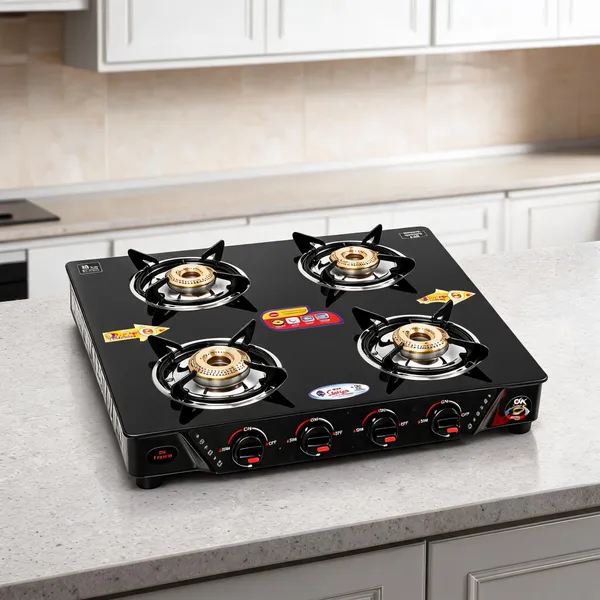 Shiv_Surya_4_Burner_Gas_Stove_|_High_Power_Premium_Indian_Brass_Burner_|_Manual_Ignition_Cooktop_|_Isi_Certified_Toughened_Glass_Gas_Stove_|