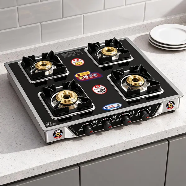 Shiv_Surya_4_Burner_Gas_Stove_|_High_Power_Premium_Indian_Brass_Burner_|_Manual_Ignition_Cooktop_|_Isi_Certified_Toughened_Glass_Gas_Stove_|
