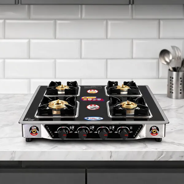 Shiv_Surya_4_Burner_Gas_Stove_|_High_Power_Premium_Indian_Brass_Burner_|_Manual_Ignition_Cooktop_|_Isi_Certified_Toughened_Glass_Gas_Stove_|