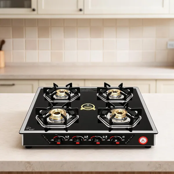 Shiv_Surya_4_Burner_Gas_Stove_|_High_Power_Premium_Indian_Brass_Burner_|_Manual_Ignition_Cooktop_|_Isi_Certified_Toughened_Glass_Gas_Stove_|