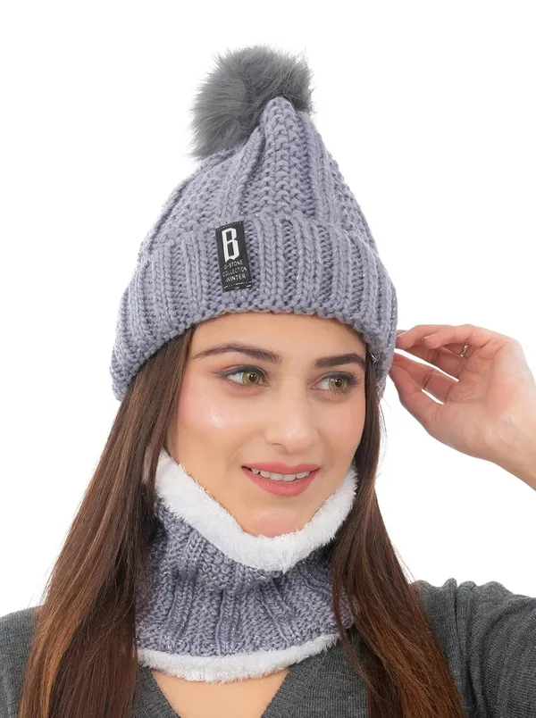 Women_S_Woolen_Cap_With_Neck_Warmer_Set