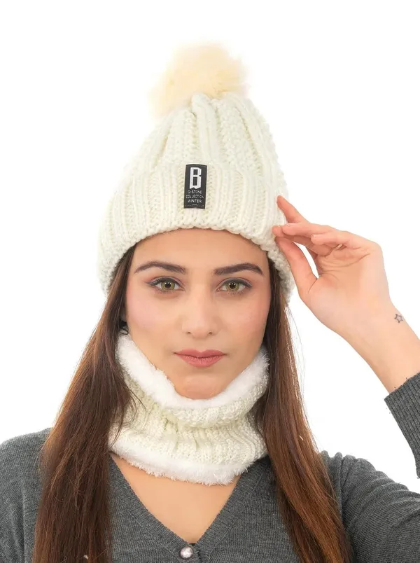 Women_S_Woolen_Cap_With_Neck_Warmer_Set