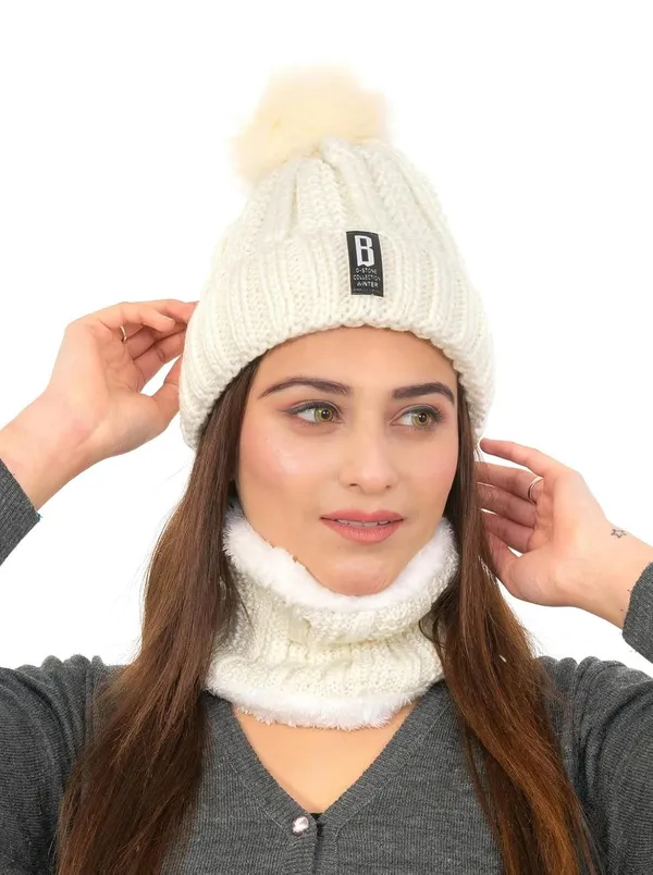 Women_S_Woolen_Cap_With_Neck_Warmer_Set