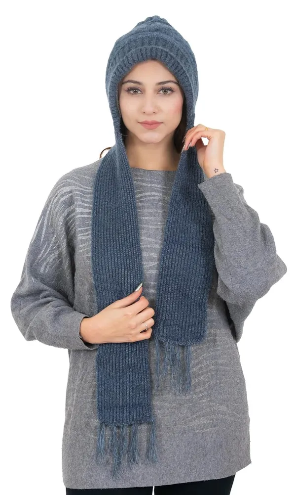Women_Woolen_Muffler_Cap_With_Attached_Scarf