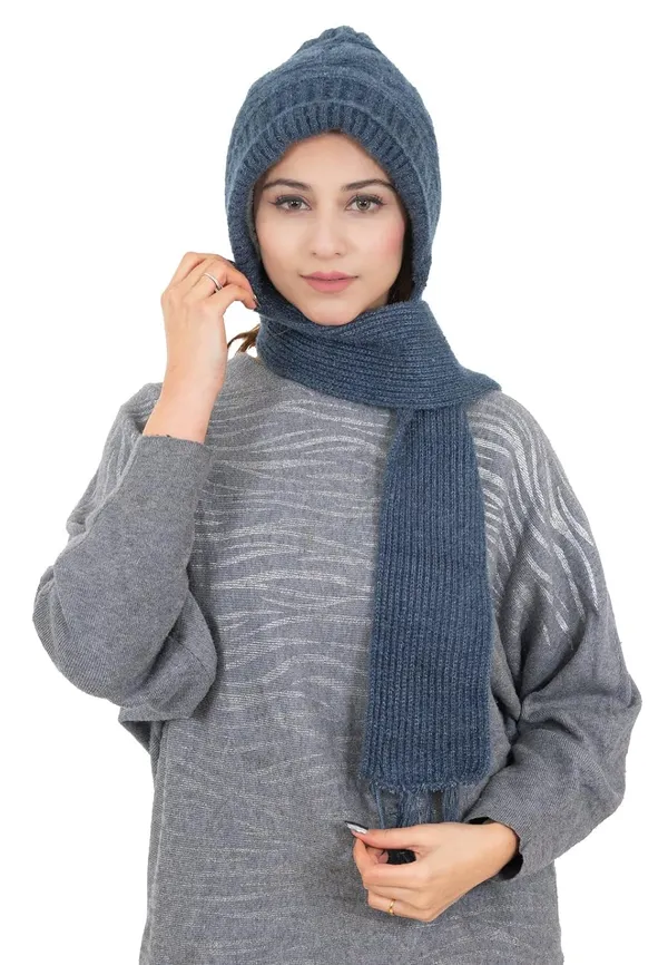 Women_Woolen_Muffler_Cap_With_Attached_Scarf