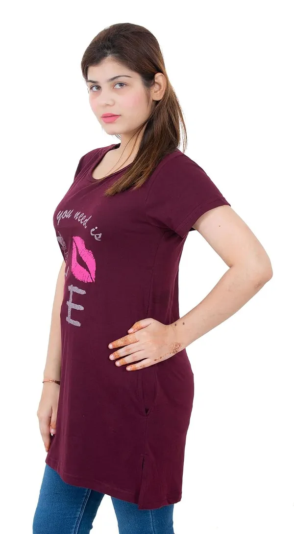 Women_S_Cotton_Round_Neck_T_Shirt_With_Pocket