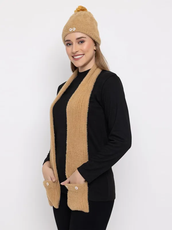 Women_Winter_Woolen_Cap_And_Muffler_Set
