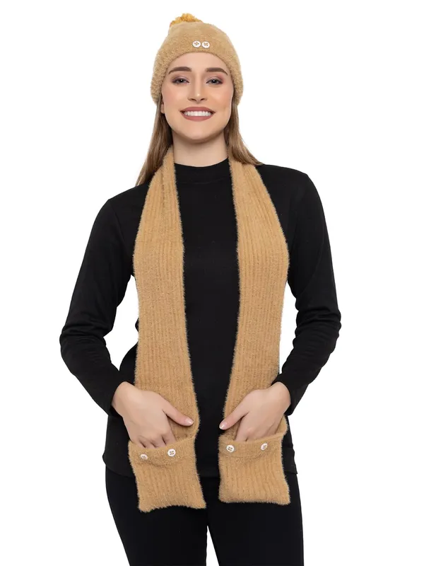 Women_Winter_Woolen_Cap_And_Muffler_Set