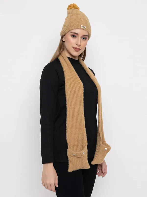 Women_Winter_Woolen_Cap_And_Muffler_Set