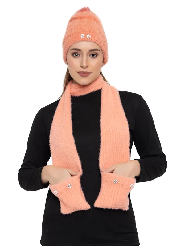 Women_Winter_Woolen_Cap_And_Muffler_Set