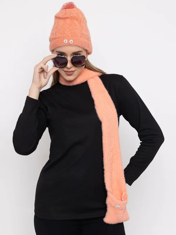 Women_Winter_Woolen_Cap_And_Muffler_Set