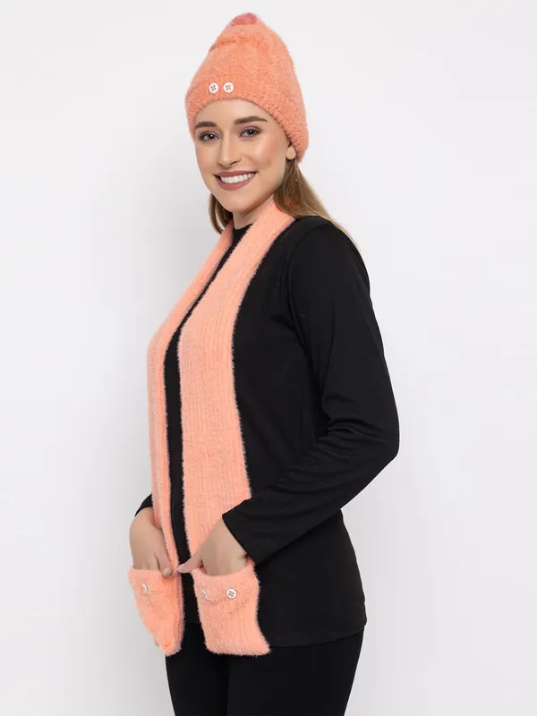Women_Winter_Woolen_Cap_And_Muffler_Set