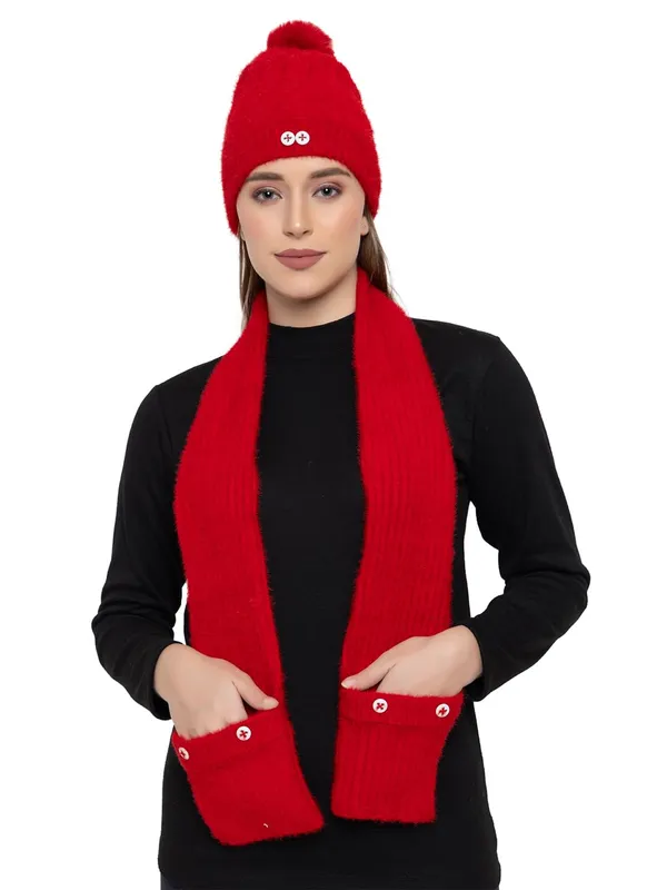 Women_Woolen_Cap_And_Muffler_Set