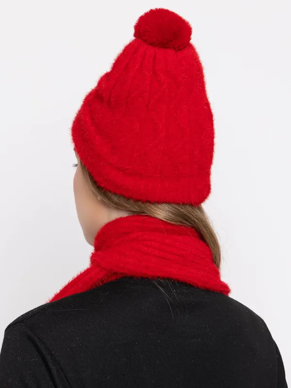 Women_Woolen_Cap_And_Muffler_Set