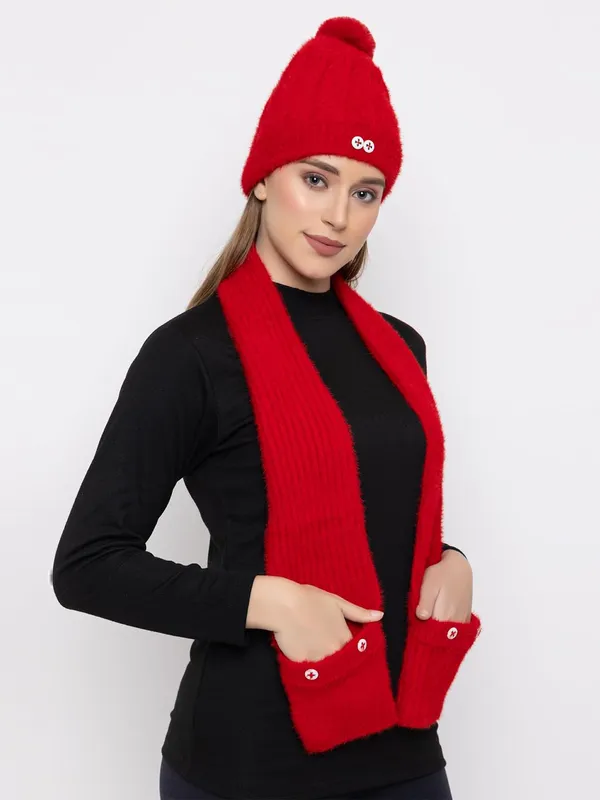 Women_Woolen_Cap_And_Muffler_Set