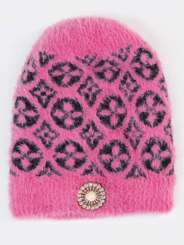 Women_Woolen_Beanie_Cap_With_Fur_Lining
