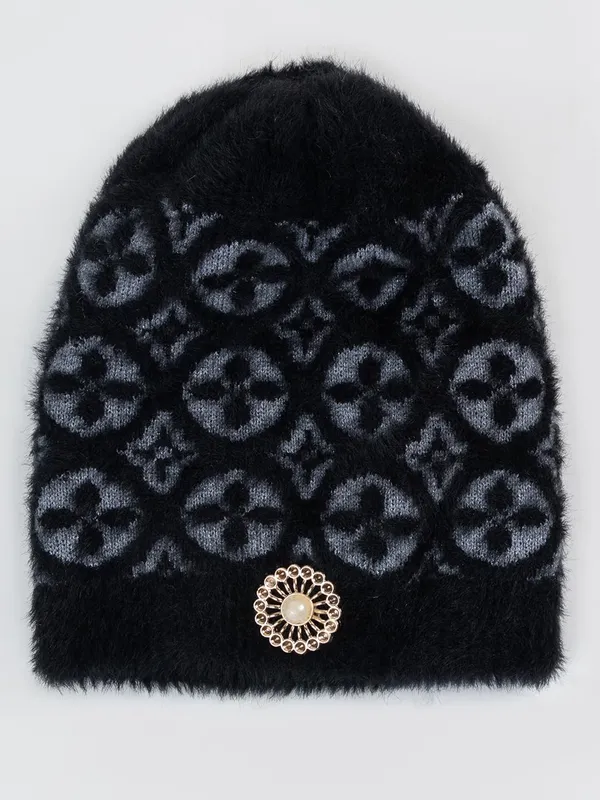Women_Woolen_Beanie_Cap_With_Fur_Lining