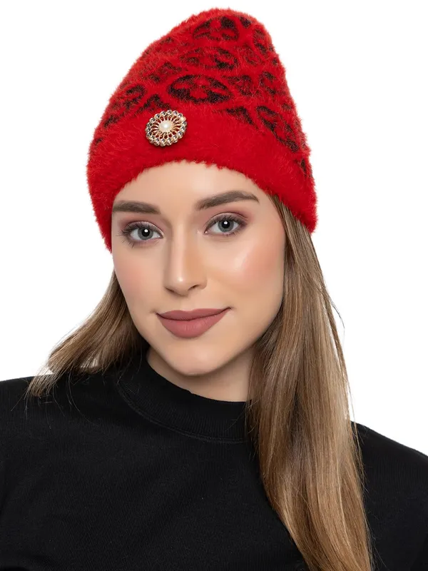 Women_Woolen_Beanie_Cap_With_Fur_Lining