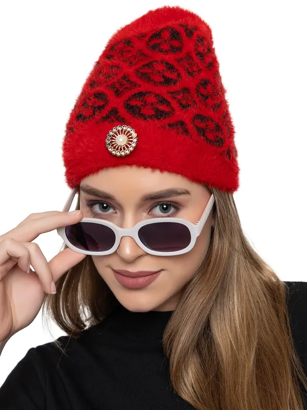 Women_Woolen_Beanie_Cap_With_Fur_Lining
