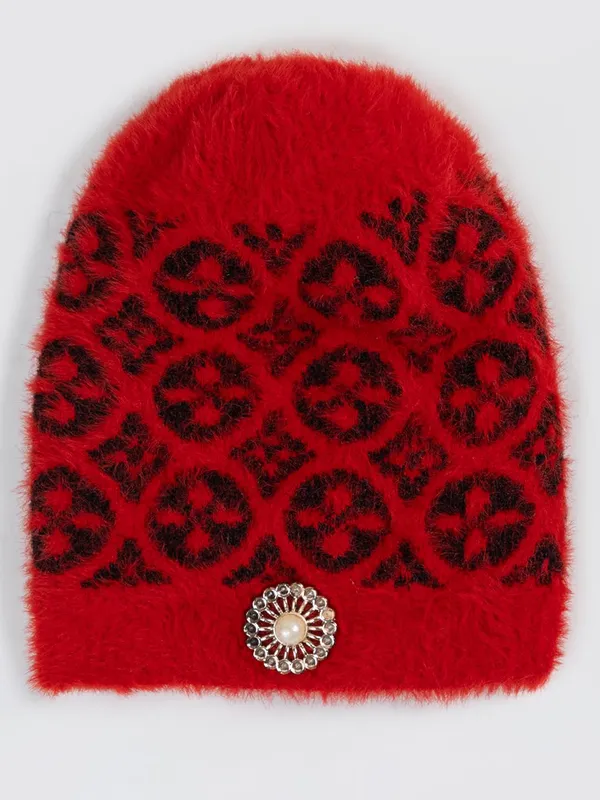 Women_Woolen_Beanie_Cap_With_Fur_Lining
