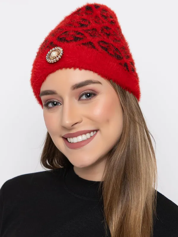 Women_Woolen_Beanie_Cap_With_Fur_Lining