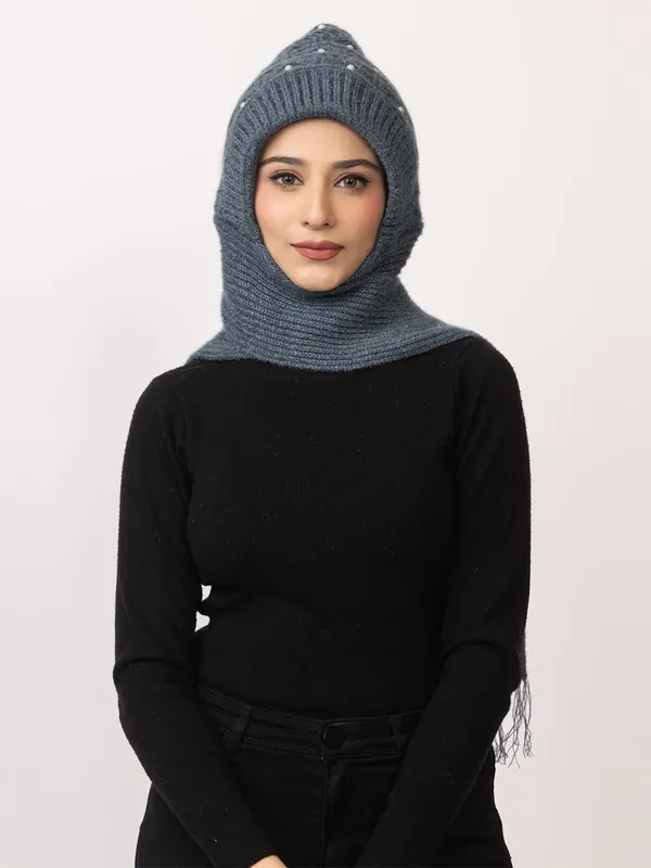 Women_S_Knitted_Beanie_Cap_With_Attached_Scarf