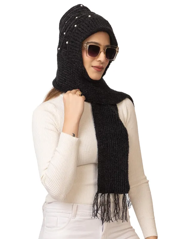 Women_S_Knitted_Beanie_Cap_With_Attached_Scarf