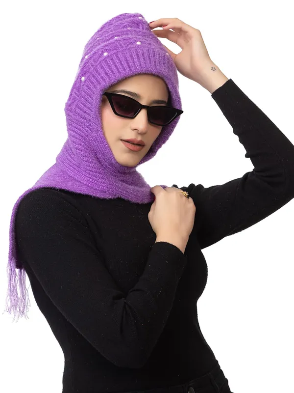 Women_S_Knitted_Beanie_Cap_With_Attached_Scarf