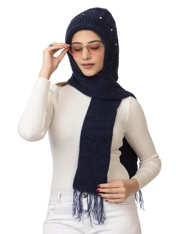 Women_S_Knitted_Beanie_Cap_With_Attached_Scarf