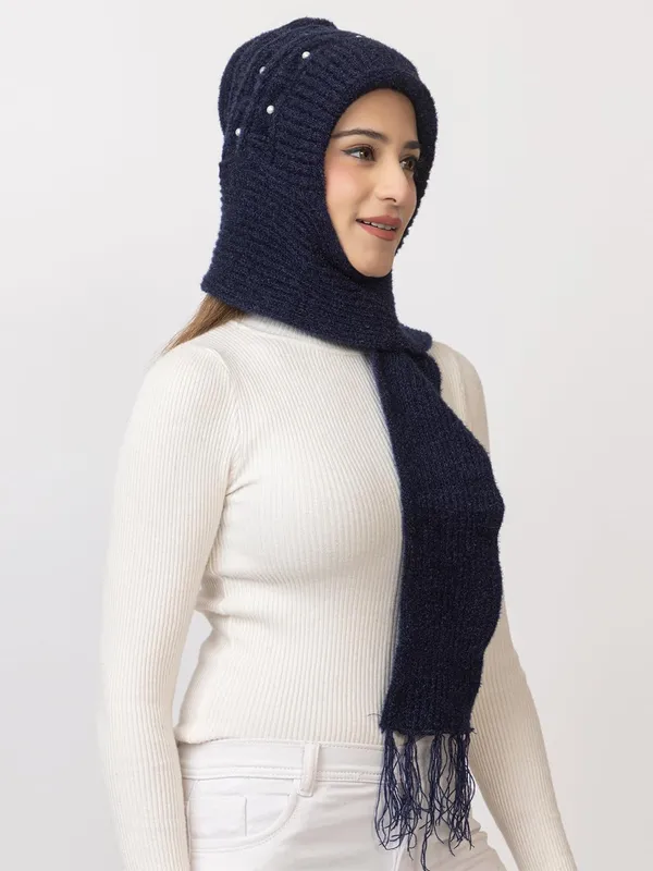 Women_S_Knitted_Beanie_Cap_With_Attached_Scarf