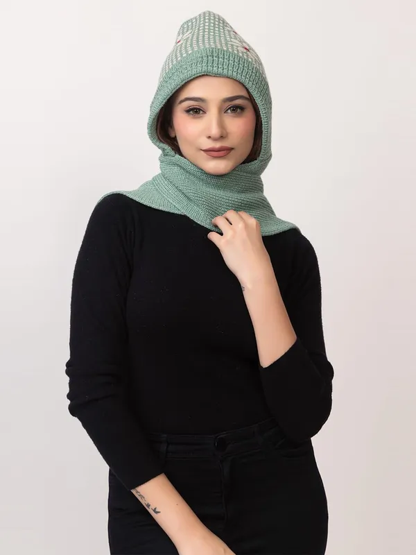 Women_S_Knitted_Beanie_Cap_With_Attached_Scarf