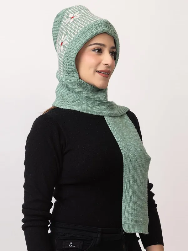 Women_S_Knitted_Beanie_Cap_With_Attached_Scarf