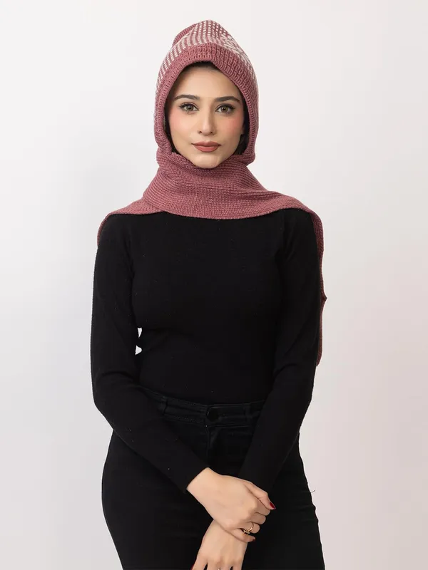 Women_S_Knitted_Beanie_Cap_With_Attached_Scarf