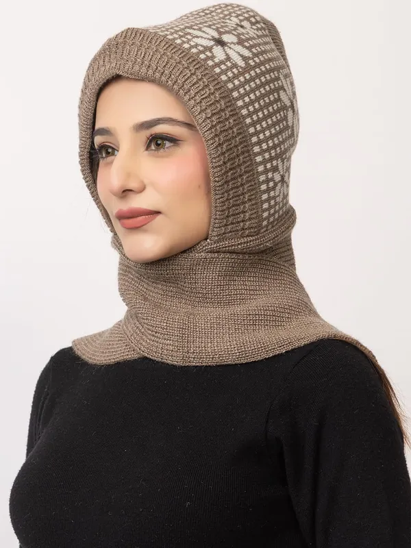 Women_S_Knitted_Beanie_Cap_With_Attached_Scarf