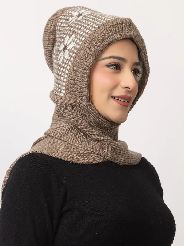 Women_S_Knitted_Beanie_Cap_With_Attached_Scarf