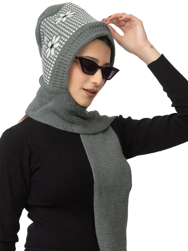 Women_S_Knitted_Beanie_Cap_With_Attached_Scarf