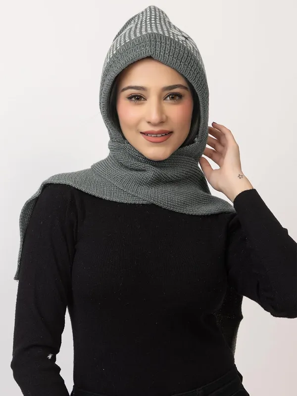 Women_S_Knitted_Beanie_Cap_With_Attached_Scarf