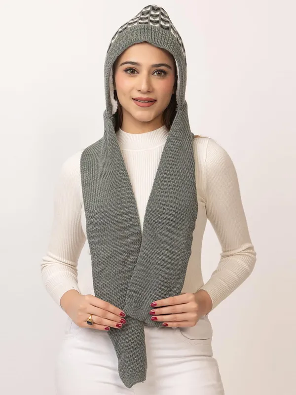 Women_S_Knitted_Beanie_Cap_With_Attached_Scarf