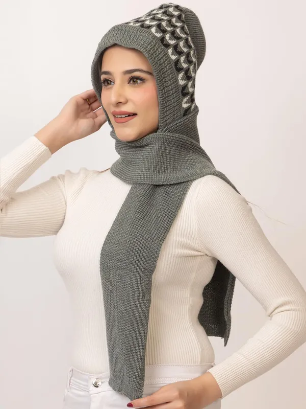 Women_S_Knitted_Beanie_Cap_With_Attached_Scarf