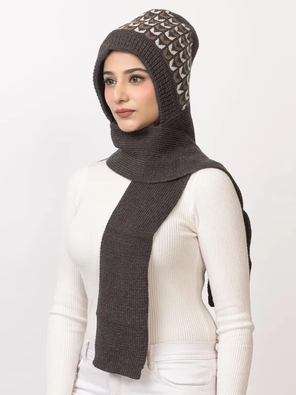Women_S_Knitted_Beanie_Cap_With_Attached_Scarf