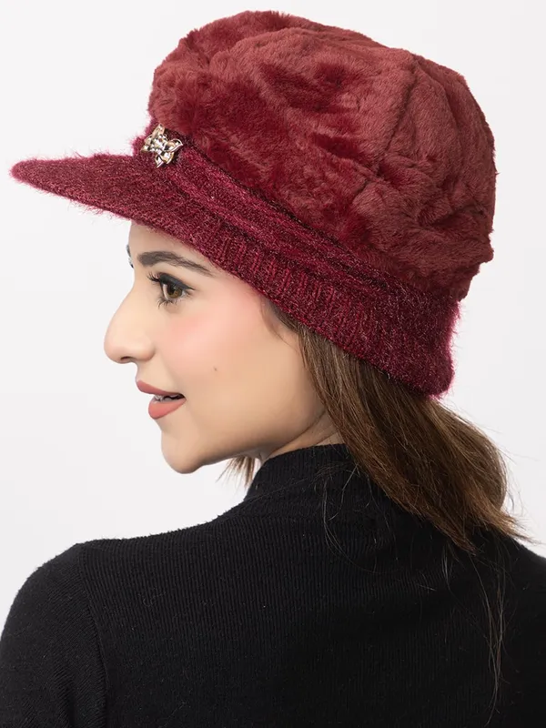 Women_S_Fur_Lined_Knitted_Beret