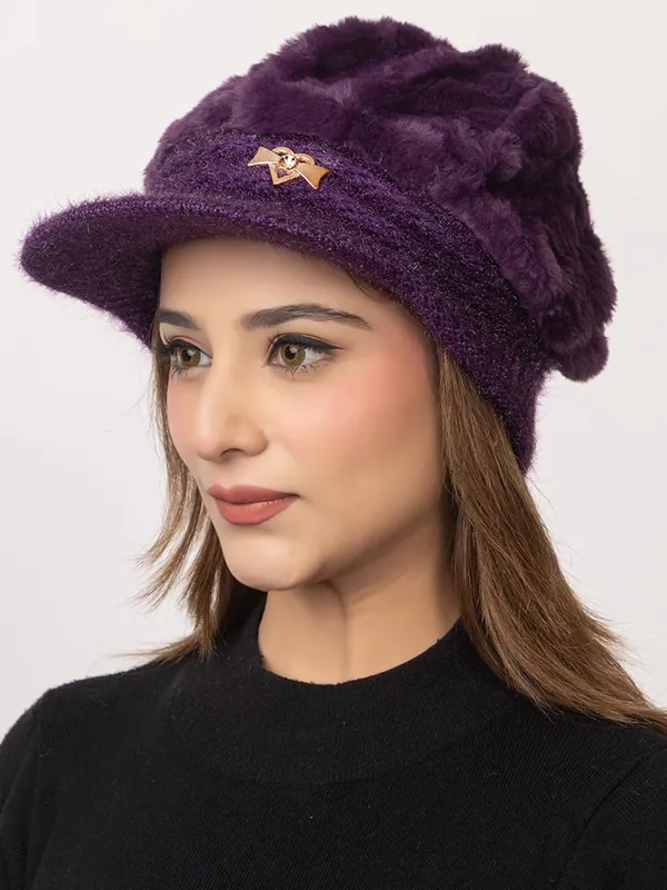 Women_S_Fur_Lined_Knitted_Beret