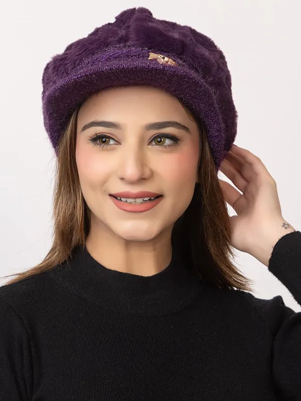 Women_S_Fur_Lined_Knitted_Beret